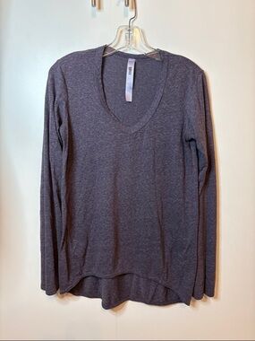 WILT Purple V-Neck Long Sleeve Top - M